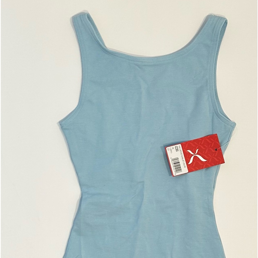 Capezio Big Girls Classic Short Sleeve Leotard, Light Blue, L